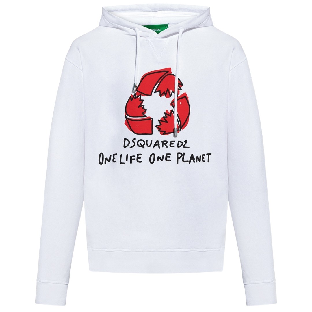 Dsquared2 One Life one Planet White Hoodie 62290₽