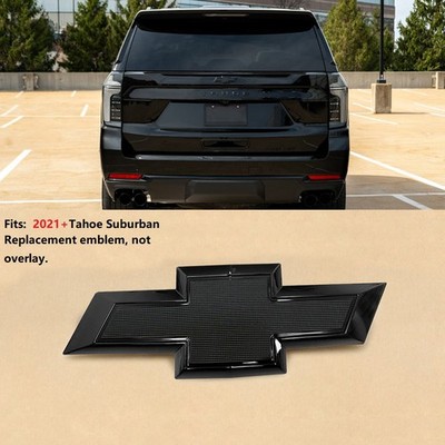 2021-2026 Tailgate Rear Badge Bowtie Emblem for Tahoe Suburban Gloss Black