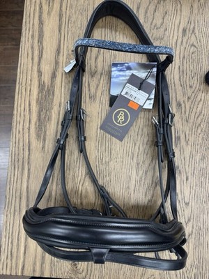 BR Bieman Dressage Bridle Anatomic Snaffle  Newcastle  Black Full Size