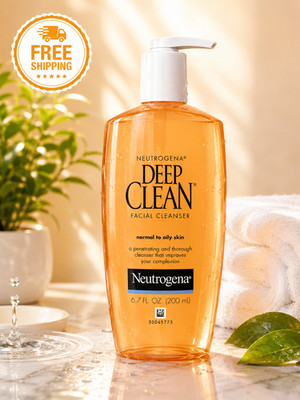 Neutrogena Oil-Free Deep Clean Daily Facial Cleanser Face Wash 6.7 fl oz