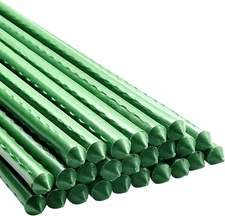 Garden Plant Stakes 57 Inch (Approx 5Ft) Steel Plant Trees Stick Support 25 Pack