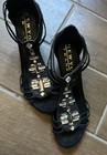 Ladies New York Transit Dressy Black Sandals With Stone Decoration 8 1/2 — photo 6