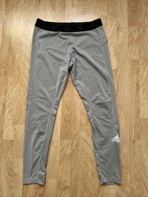 adidas Techfit Aeroready Herren Long Tights, Silber Pebble, Größe XL
