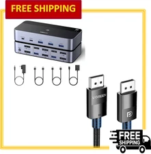 UGREEN 8K@60Hz Displayport KVM Switch 2 Monitors 2 Computers with 8K DP Cable