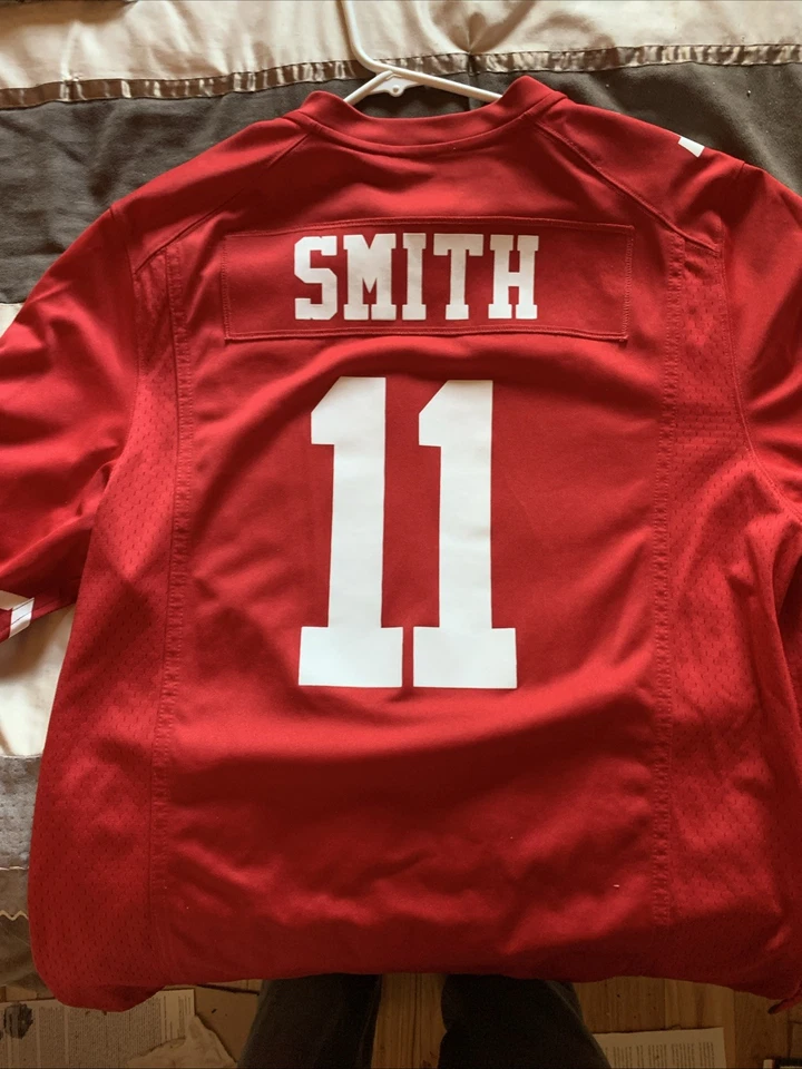 Camiseta de fútbol americano de la NFL roja grande de los San Francisco 49ers para hombre Alex Smith 11 Nike Foto 2 de 3