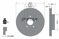 2Er Set Bremsscheiben Textar 92179503 Toyota 4351247030