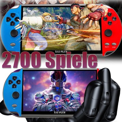 X12 Plus Handheld Videospielkonsole 7'' 2700 Retro Spiele 16GB Speicherkapazität