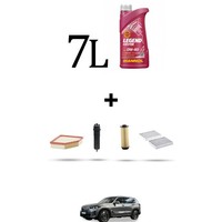 Hoffcar Set Service 4 Filter Und 7L ÖL FüR BMW X5 (G05, F95) 30D Hybrid 183Kw, D