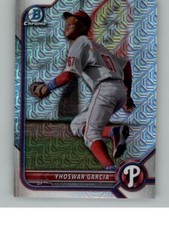 2022  Bowman Chrome Yhoswar Garcia BCP-215 Prospects Mojo Refractor