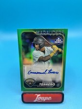 Enmanuel Terrero 2024 Topps Pro Debut Green Foil Auto 71/99 Pirates Mauraders