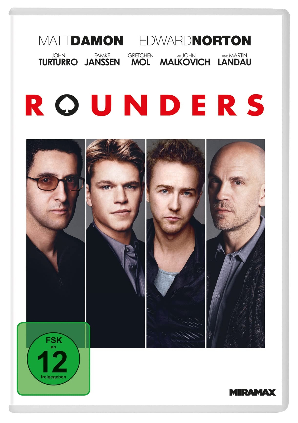 Rounders (DVD) Landau Martin Turturro John Malkovich Janssen Famke Norton Edward