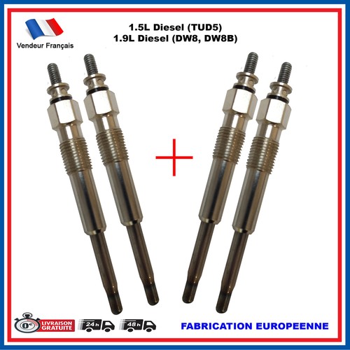 4 de Precalentamiento 1.9D DW8 DW8B para Partner 1.5D TUD5 - | eBay