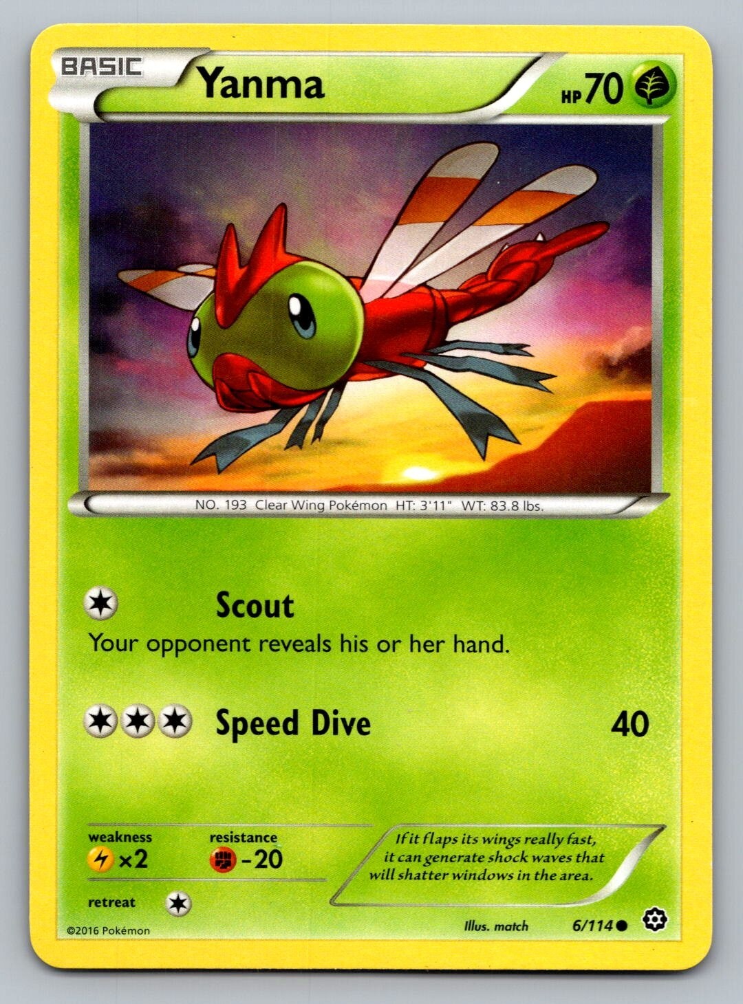 Pokemon TCG XY Steam Siege Yanma #6