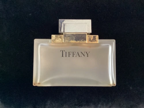 Vintage Tiffany & Co. Glass Perfume Bottle Silver Gold Lid Unusual New York, NY