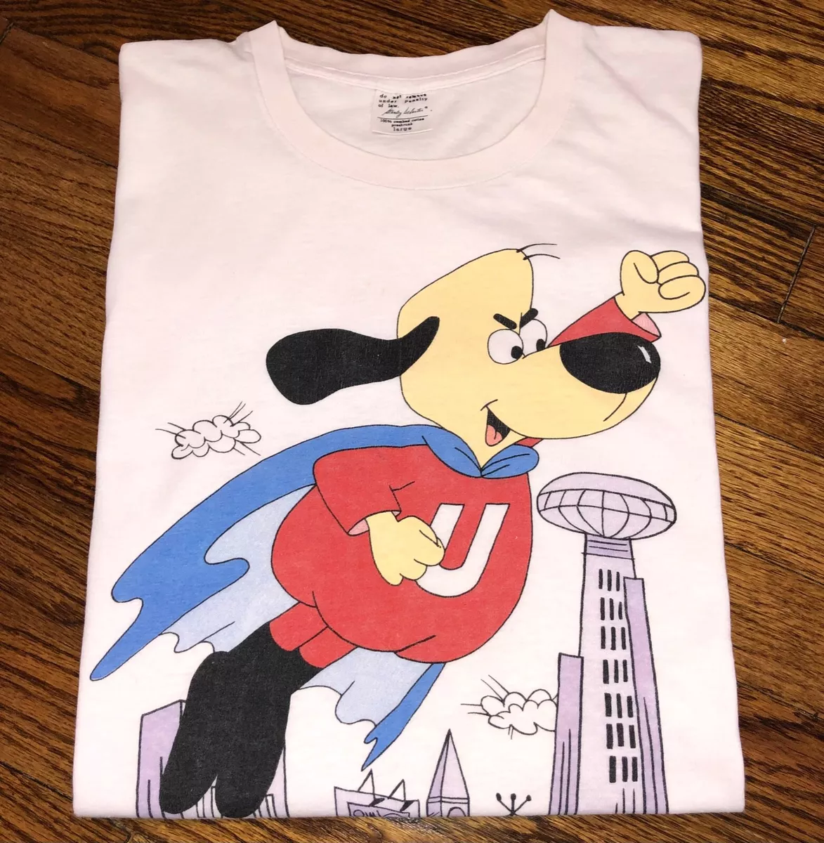 UNDERDOG vintage 80s Stanley Desantis cartoon comic tv movie wu tang t-shirt m/l