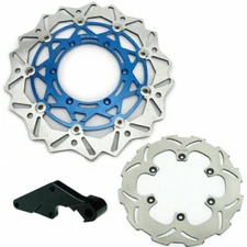 For Yamaha YZ125 YZ250 Oversize Brake Discs Rotors & Adapter YZ450F YZ250F 08-15