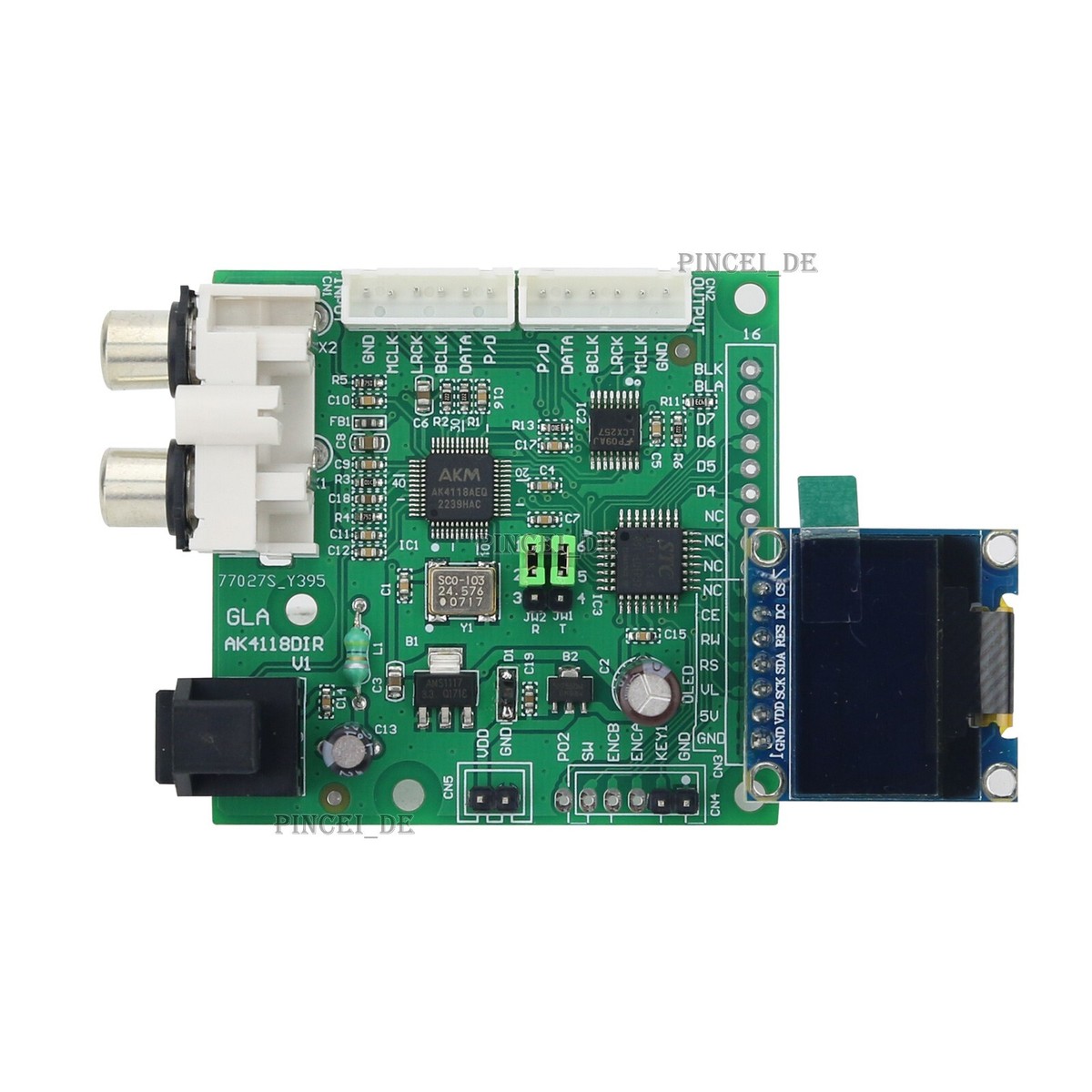 AK4118 Digital Receiver Board Optical/Coaxial/I2S Input to I2S 