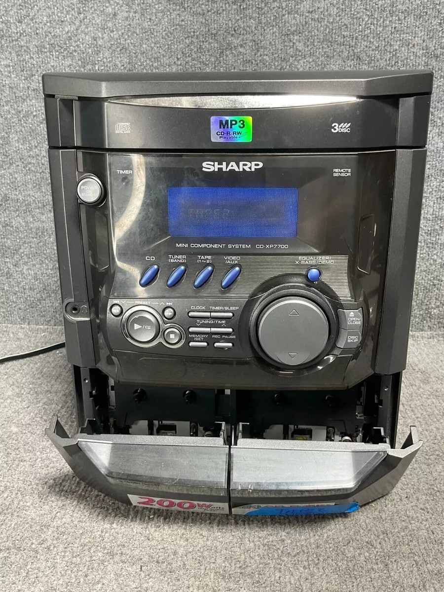 Sharp CD-XP7700 Mini System 🎶 MP3, CD-R/RW, Cassette Deck
