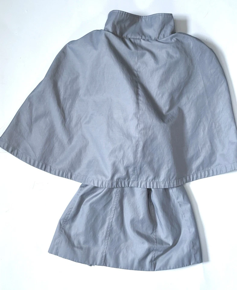 Abrigo Chaqueta Betsey Johnson Gris Claro Ala de Murciélago XS Otoño Avant Garde Whimsigoth Foto 4 de 4