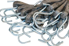 (50 Pack) 15" Rubber Bungee Cords with S Hooks Heavy Duty Outdoor Tarp Straps