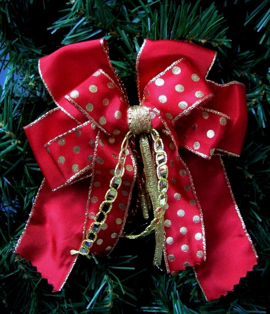 50 Rote Weihnachtsschleifen Mit Glöckchen – Christbaumschmuck Für Baum, Kranz, Girlande & Geschenke