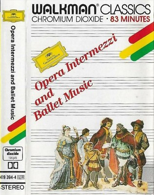 Karajan  Opera Intermezzi And Ballet Music CASSETTE ALBUM DG WALKMAN BERLIN PHIL