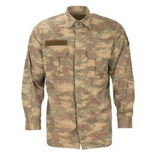 Original Tubitak Turkish Army Camo Long-Sleeve Field Shirt- Military Surplus