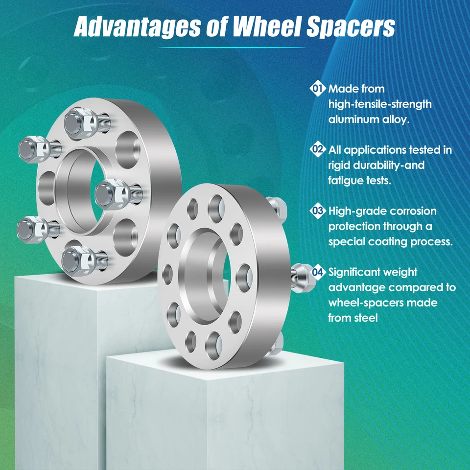 4PC 1.25" Hubcentric Wheel Spacers 5x4.5 5x114.3 for Dodge Charger Chrysler 300 Foto 4 de 4