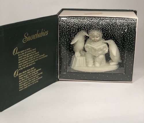Department Dept 56 Snowbabies "Read Me A Story" Biskuit Porzellan Figur - Bild 3 von 7