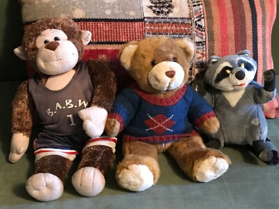 Racoon Build A Bear 11 Brown Teddy Bear 12 Brown Monkey Plush Stuffed Toys Ebay