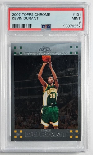 🔥 2007-08 Topps Chrome Kevin Durant Rookie Card RC #131 PSA 9 – Thunder/Sonics