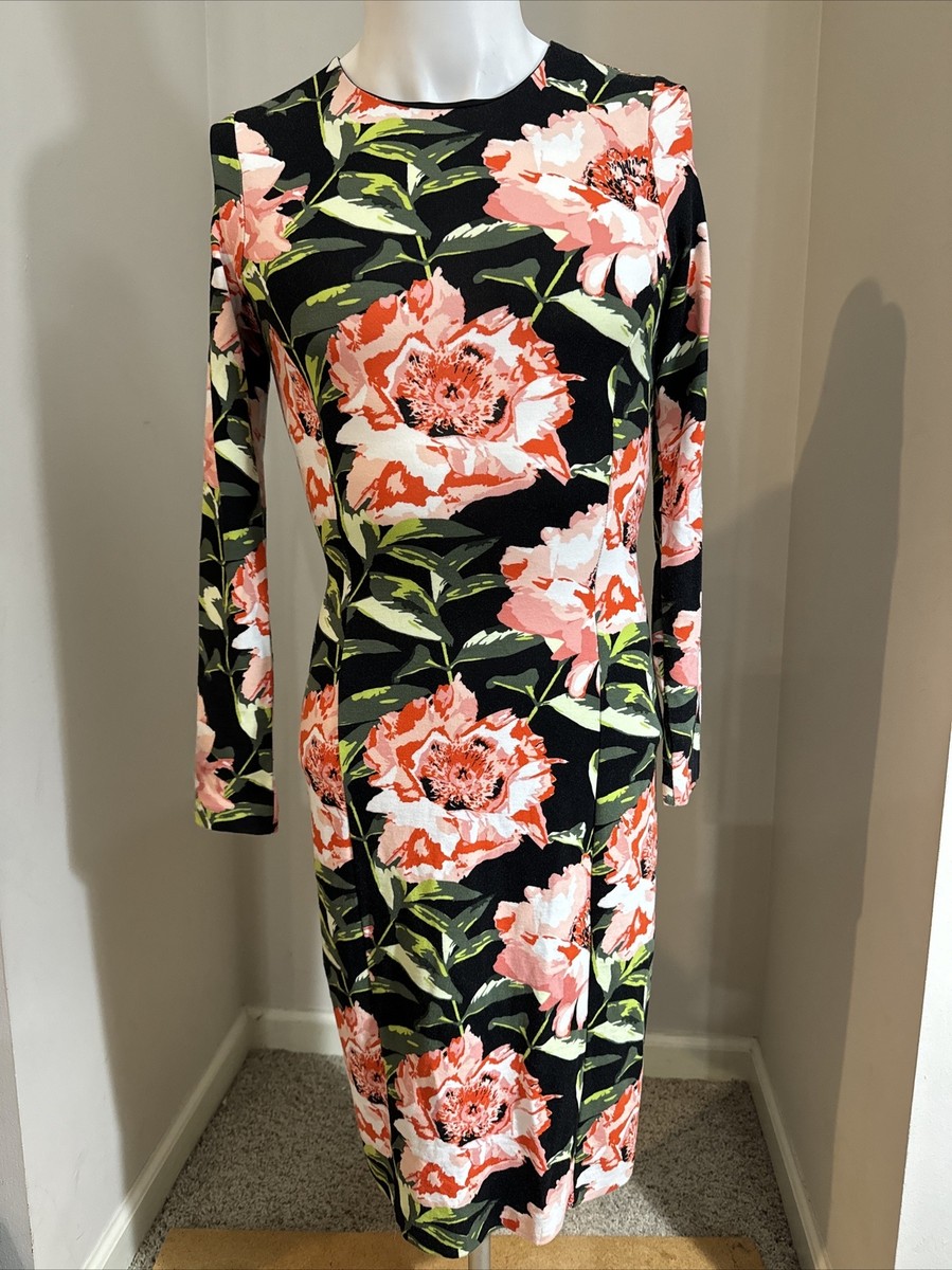 floral long sleeve midi dress Gorgeous Floral Lace Long Sleeve Midi Dress