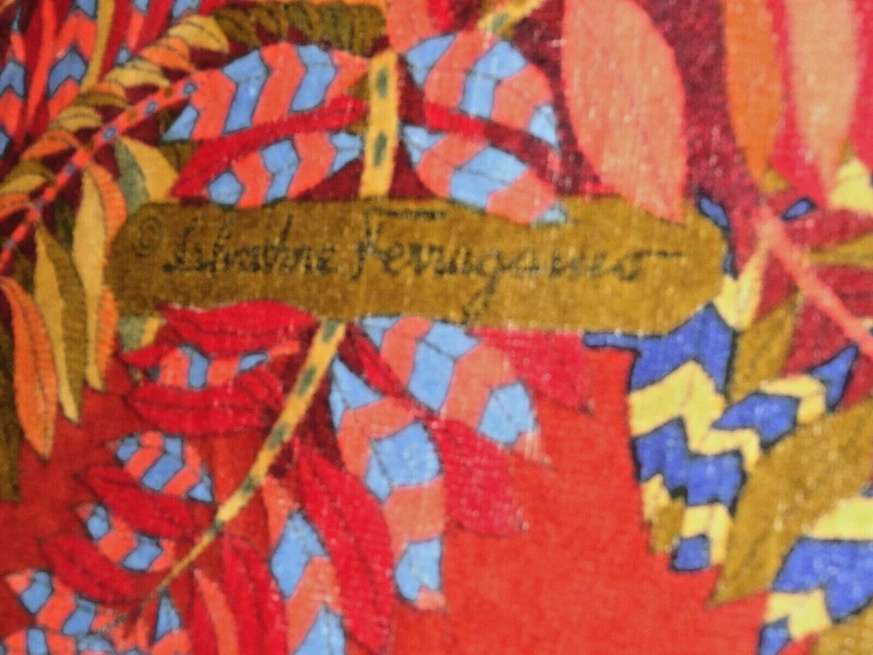 Salvatore Ferragamo Beach Towel Rust Multi Gold Cheetah/Leopard Boats EUC - Image 3 of 4