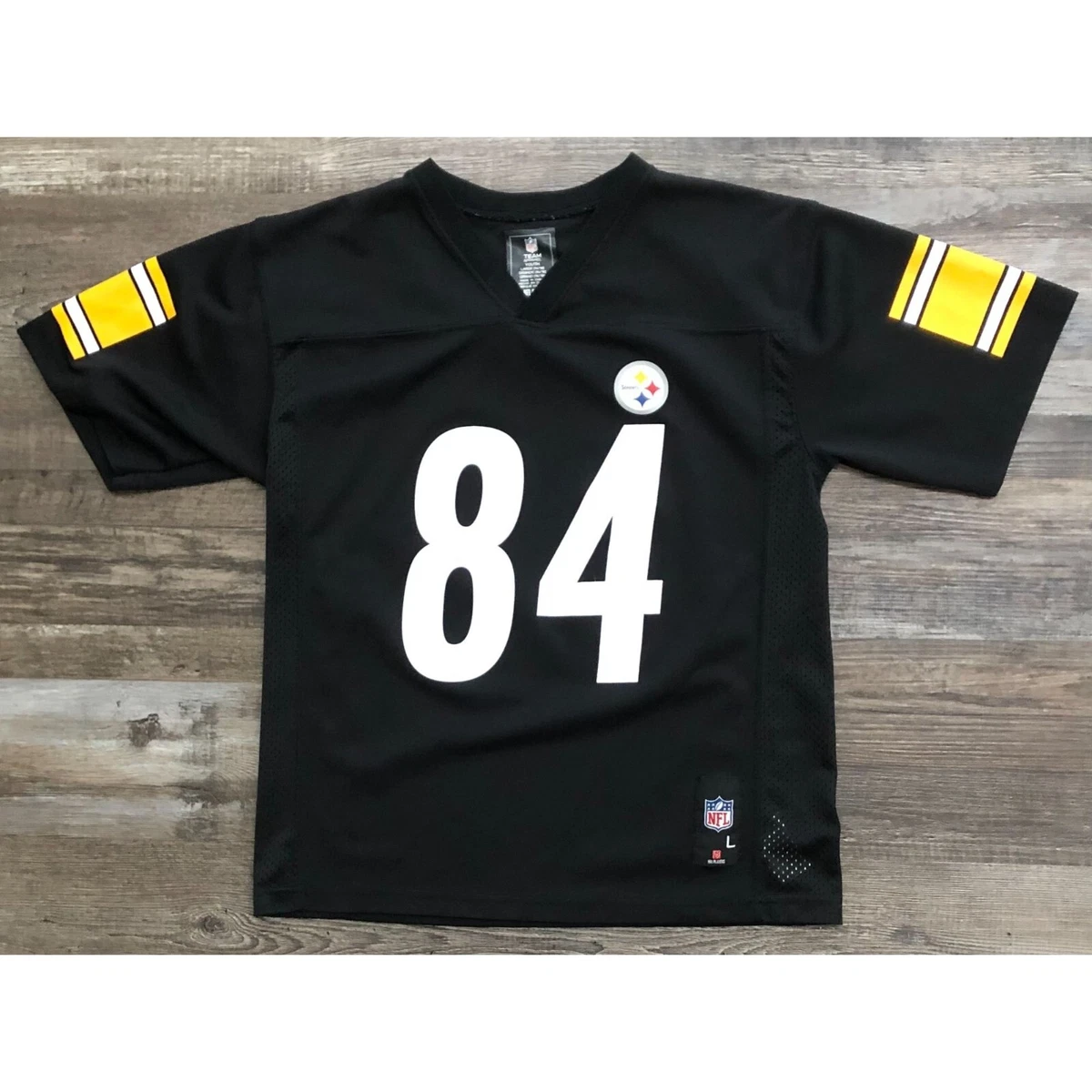 NFL Team Apparel Antonio Brown Youth Large Pittsburgh Steelers Jersey Black