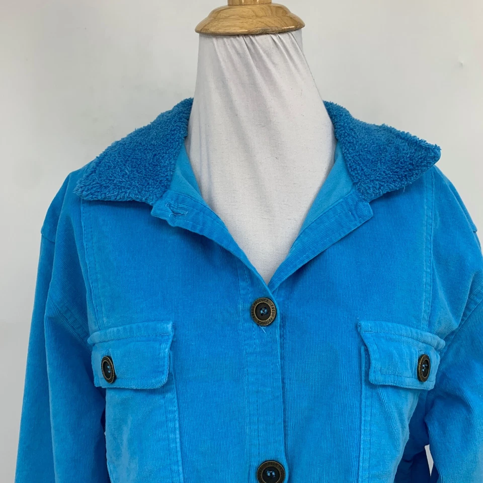 Chaqueta Fresh Produce para mujer L grande galleta monstruo imitación piel cuello puños abatibles Foto 4 de 4