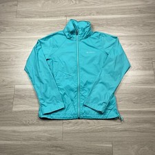 Columbia Jacket Womens Medium Green Windbreaker Outdoor Zip Hiking
