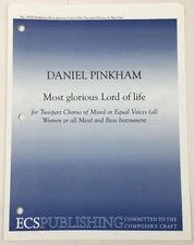 Most Glorious Lord of Life 2 Part Chorus Bass Instrument Sheet Music ECS Pub