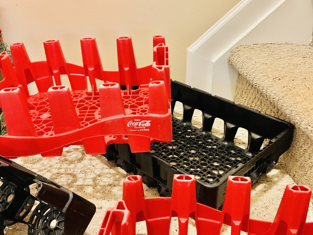 Vintage Coca Cola Red & Black 2L Bottle Crate Case Plastic Coke