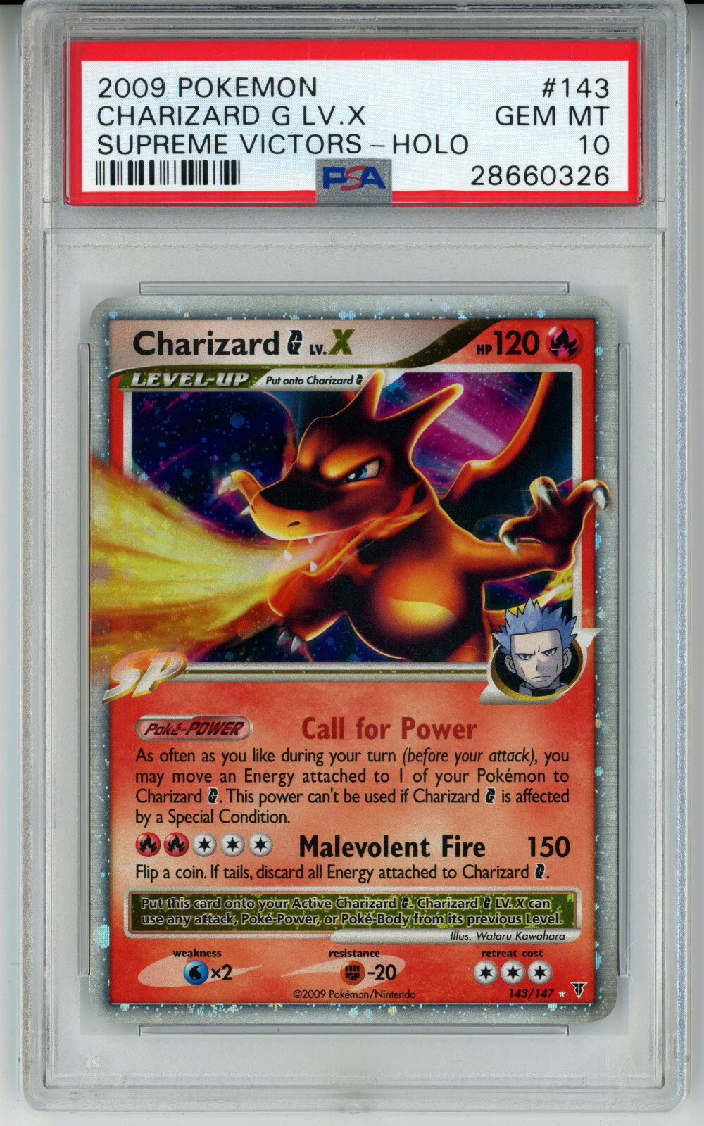 POKEMON SUPREME VICTORS CHARIZARD G LV X #143 ULTRA PSA 10 GEM MINT #28660326