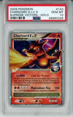 POKEMON SUPREME VICTORS CHARIZARD G LV X #143 ULTRA PSA 10 GEM