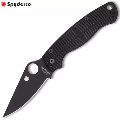 Spyderco ParaMilitary 2 Salt MAGNACUT DLC Blade Black G10 Handles PM2 C81GMCBKP2