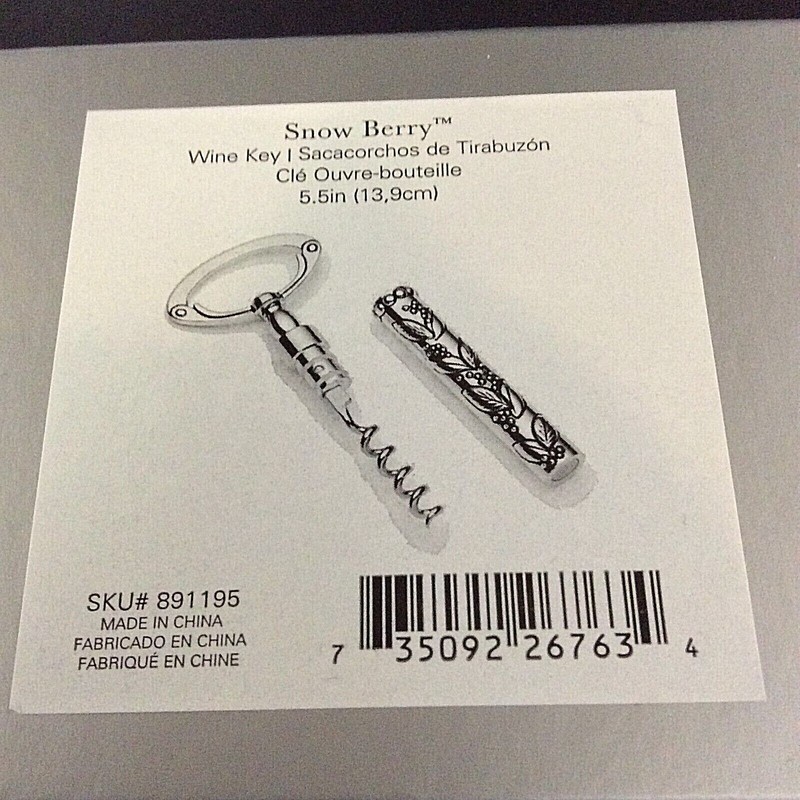 New Reed & Barton Silver-Plated Snow Berry Wine Key #11328