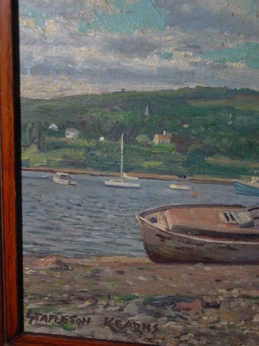 Signed Listed Artist Stapleton Kearns Rockport MA Area Oil on Panel - Picture 4 of 12