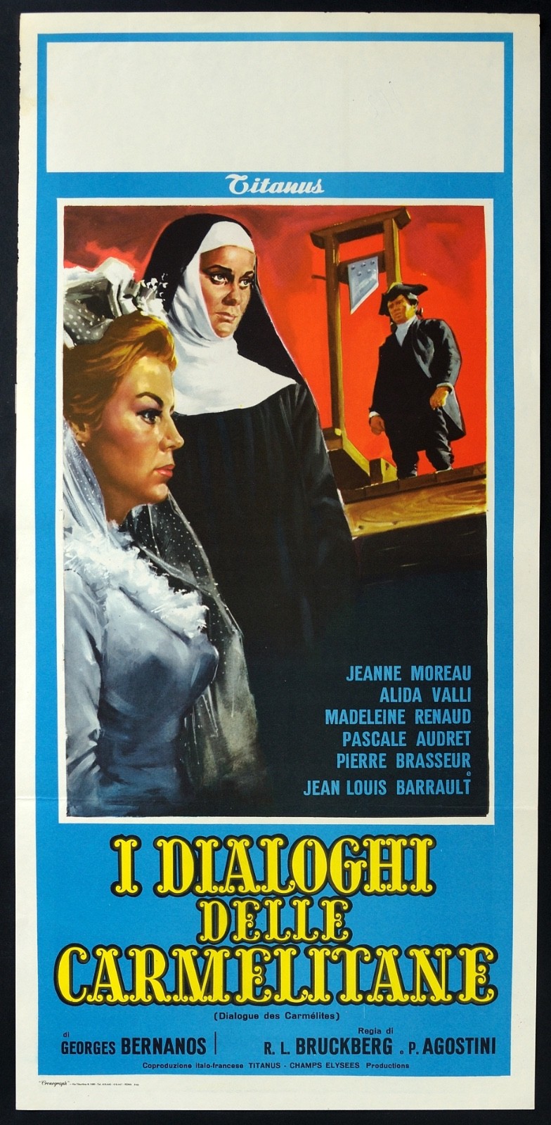 Locandina originale film I dialoghi delle Carmelitane (1960) - Regia di Philippe Agostini, Raymond Léopold Bruckberger