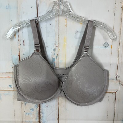 Bali Bra Style 3P66 Purple Womens Size 42D Front Close Adjustable Straps