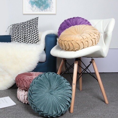 Nordic Style Velvet Cushion Japanese Futon Mat Bedroom Cushion Chair Cushion - Picture 2 of 16