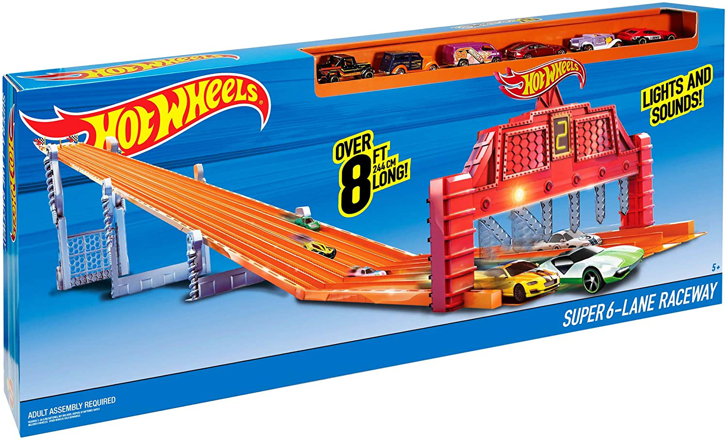 hot wheels four lane raceway