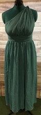 Tevolio Women's Dress Size 6 Teal One Shoulder Long Formal New LBB76