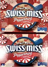 2 Brand New Boxes Of Swiss Miss Peppermint Flavor Hot Cocoa Mix-Each Box/6 Packs