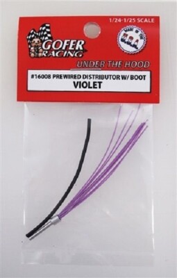 Gofer Racing 16008 x 1/24-1/25 Violet Prewired Distributor w/Aluminum Plug Boot